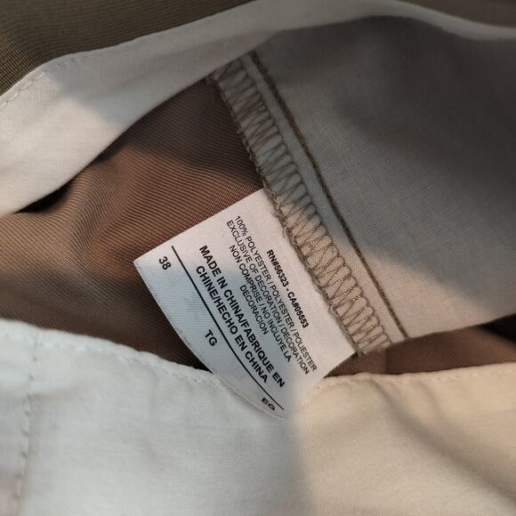 Nike Golf Pants Size 38x30 Tan Pleated Cuffed Hem Performance Chino - Picture 10 of 10